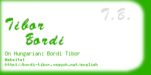 tibor bordi business card